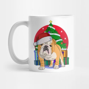 English Bulldog Santa Merry Christmas Mug
